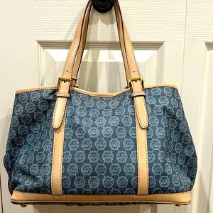 Michael Kors light blue and nude shoulder bag